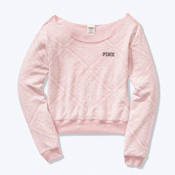 VS PINK LE Everyday Lounge Open Crew Neck - Picture 1 of 2